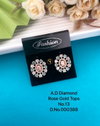 AD Diamond Rose Gold And Silver Party Wear Butti And Tops Wholesale Shop In Surat
